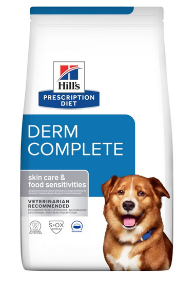 Picture of Hill's Prescription Diet Canine Derm Complete Skin Food Sensitivities - 12Kg